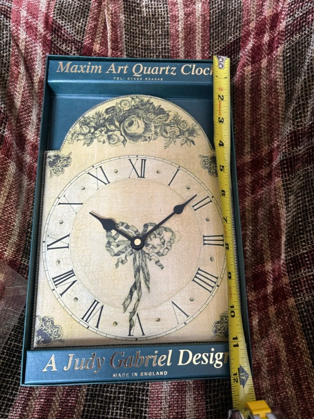 Vintage NIB Maxim Art Judy Gabriel Wall Clock Decor Pristine condition